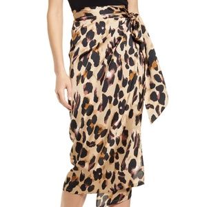 Never fully dressed Jaspre Leopard wrap skirt